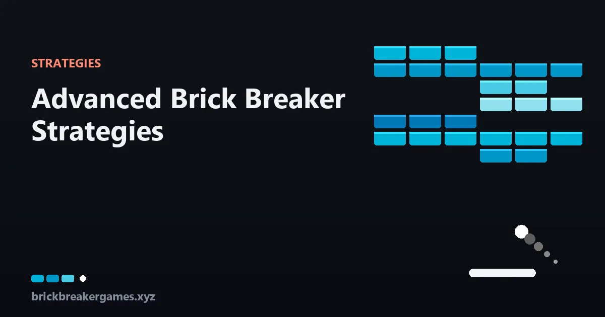 Advanced brick breaker tactics diagram showing a tunnel route and wall bank shot