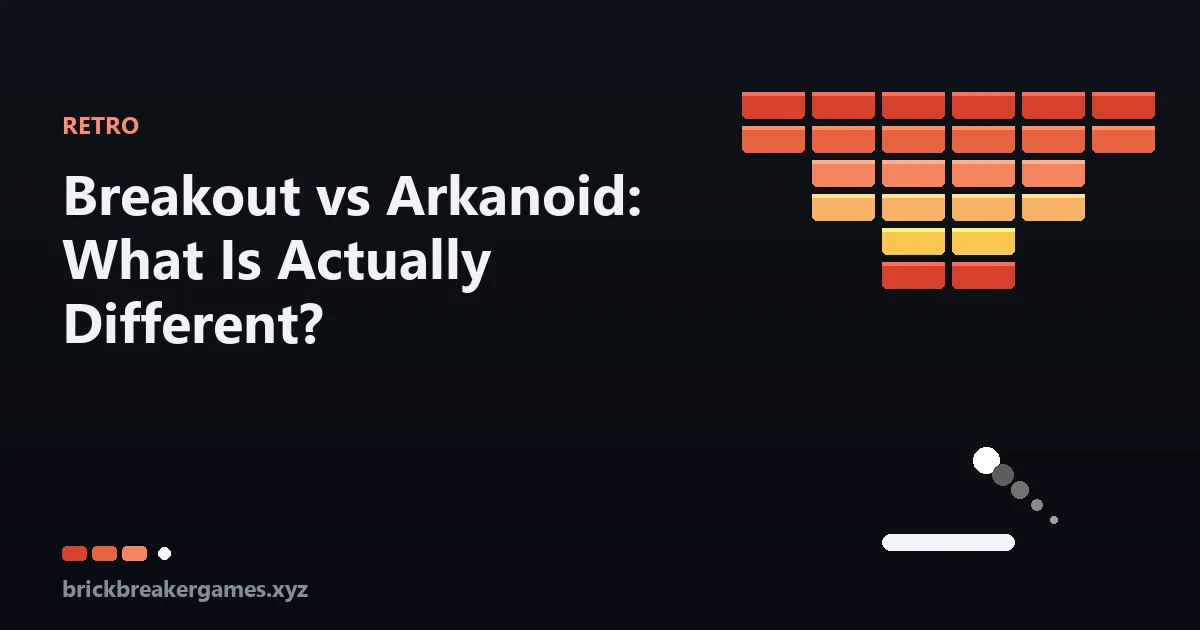 Side by side comparison of a plain Breakout brick wall and an Arkanoid style layout with capsules