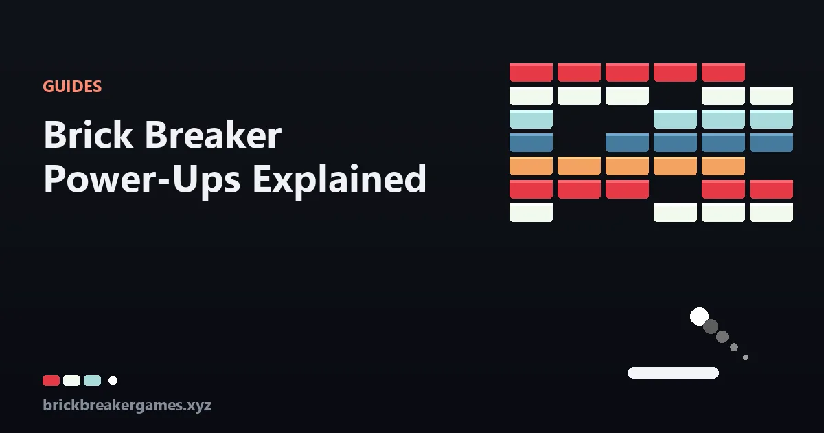 Illustration of falling brick breaker power-up capsules with their icons